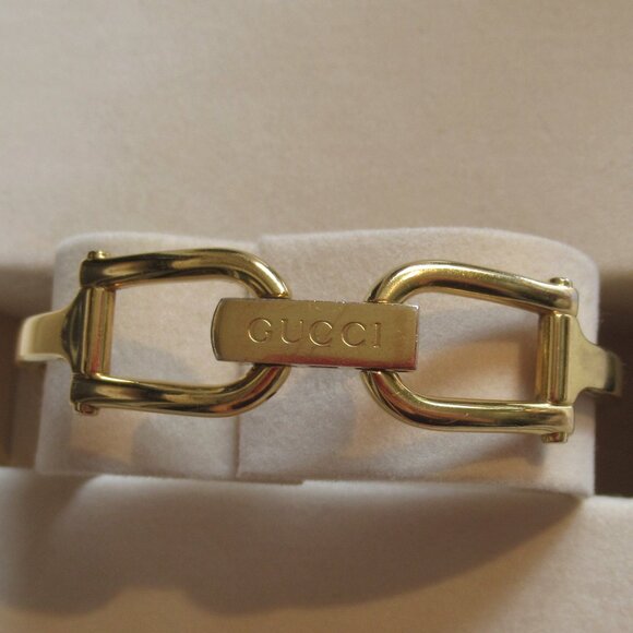 Vintage, Gucci 1500L, Ladies Watch, 18K GF, Bangle, Circa 2000, Swiss - Picture 9 of 13